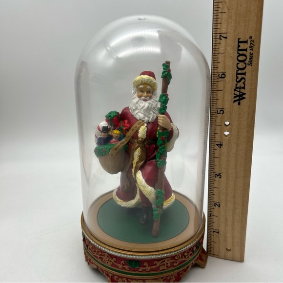 Vtg 1998 Mr Christmas Collectable Dome Santa Clause Rotating Music Box Works - Picture 6 of 15